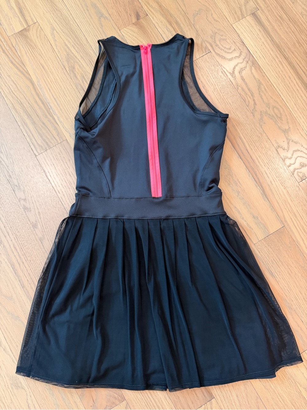 Lucky in Love Black Mesh Fit & Flare Mini Dress - Picture 2 of 3